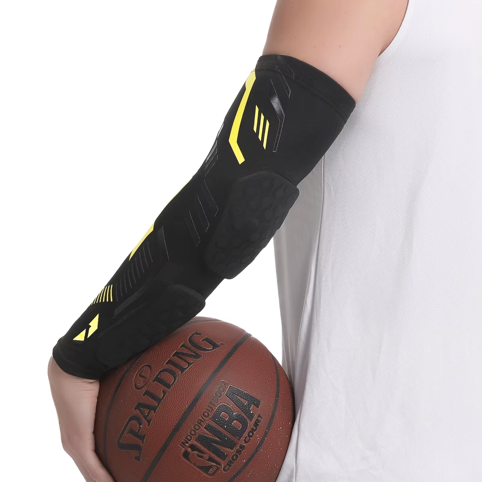 Men Sport Fitness Honeycomb Elbow Brace Tennis Elbow Arm Sleeve Padded Compression Elbow Support